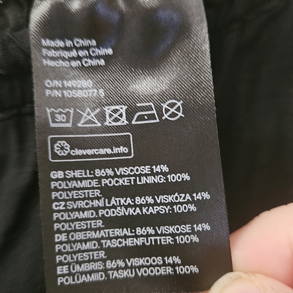 H&M Drawstring Pullon Black Pants Women's Size S - Picture 4 of 4